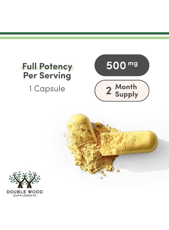 Berberine Supplement 500mg, 60 Capsules (Third Party Tested, Non-GMO, Gluten Free, Vegan Safe) AMPK Activator - Berberine HCL for Cardiovascular Health by Double Wood - Image 4
